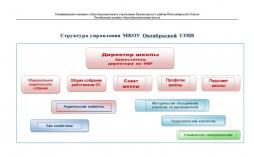 Структура органов управления МКОУ Октябрьской СОШ